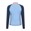 Blue - Back - Mountain Warehouse Womens-Ladies Helston Long-Sleeved Rash Guard
