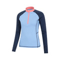 Blue - Side - Mountain Warehouse Womens-Ladies Helston Long-Sleeved Rash Guard