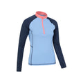 Blue - Lifestyle - Mountain Warehouse Womens-Ladies Helston Long-Sleeved Rash Guard