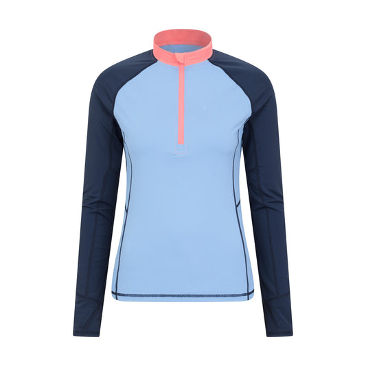Blue - Front - Mountain Warehouse Womens-Ladies Helston Long-Sleeved Rash Guard