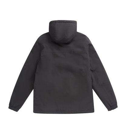 Charcoal - Back - Animal Mens Bude Borg Lined Jacket
