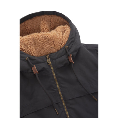 Charcoal - Side - Animal Mens Bude Borg Lined Jacket