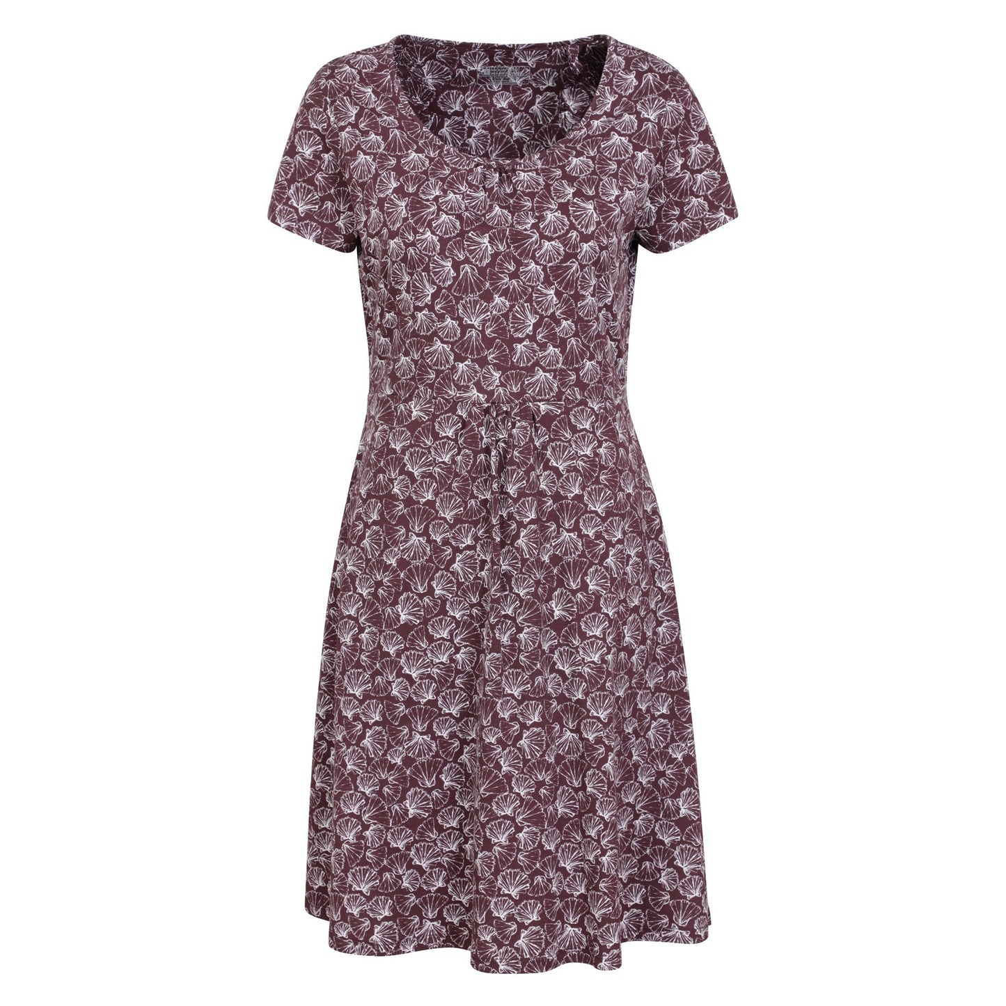 Burgundy - Front - Mountain Warehouse Womens-Ladies Essentials Lora Seashells Skater Dress