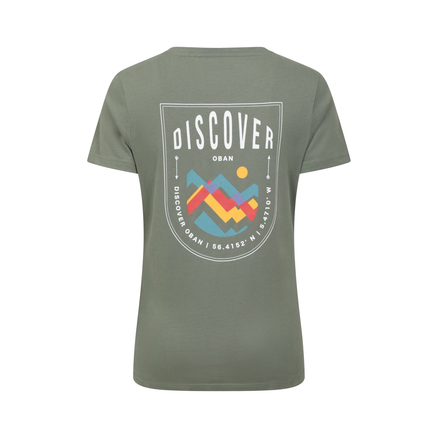 Khaki Green - Back - Mountain Warehouse Womens-Ladies Discover Oban Cotton T-Shirt