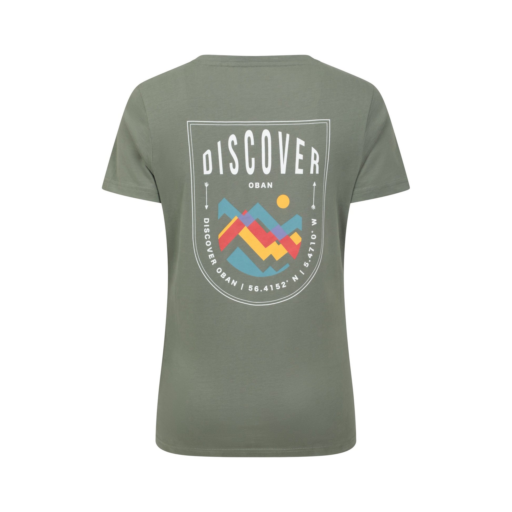 Khaki Green - Back - Mountain Warehouse Womens-Ladies Discover Oban Cotton T-Shirt