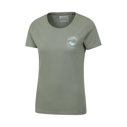 Khaki Green - Side - Mountain Warehouse Womens-Ladies Discover Oban Cotton T-Shirt