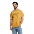 Yellow - Front - Animal Mens Jacob Back Print Organic Logo T-Shirt