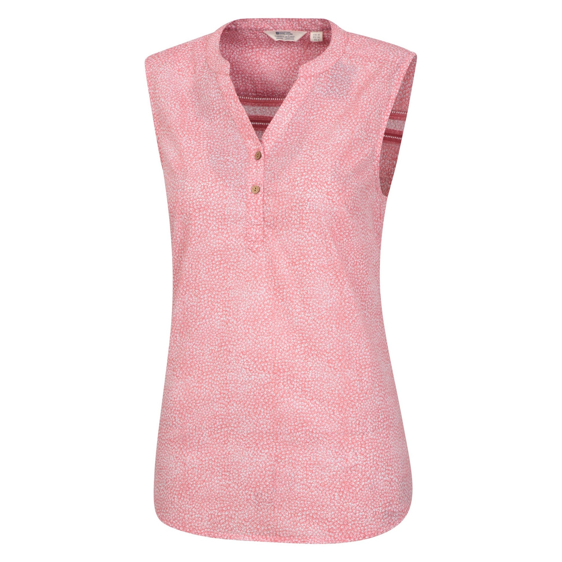 Coral - Side - Mountain Warehouse Womens-Ladies Petra Printed Sleeveless Top