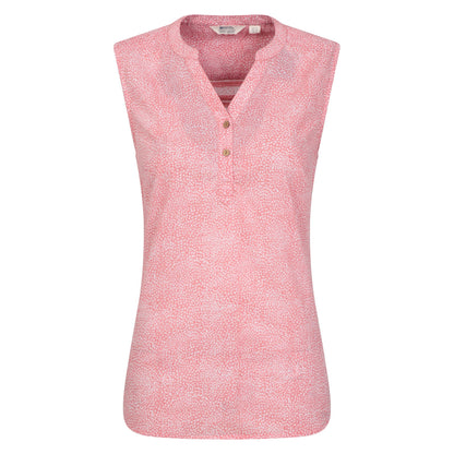 Coral - Front - Mountain Warehouse Womens-Ladies Petra Printed Sleeveless Top