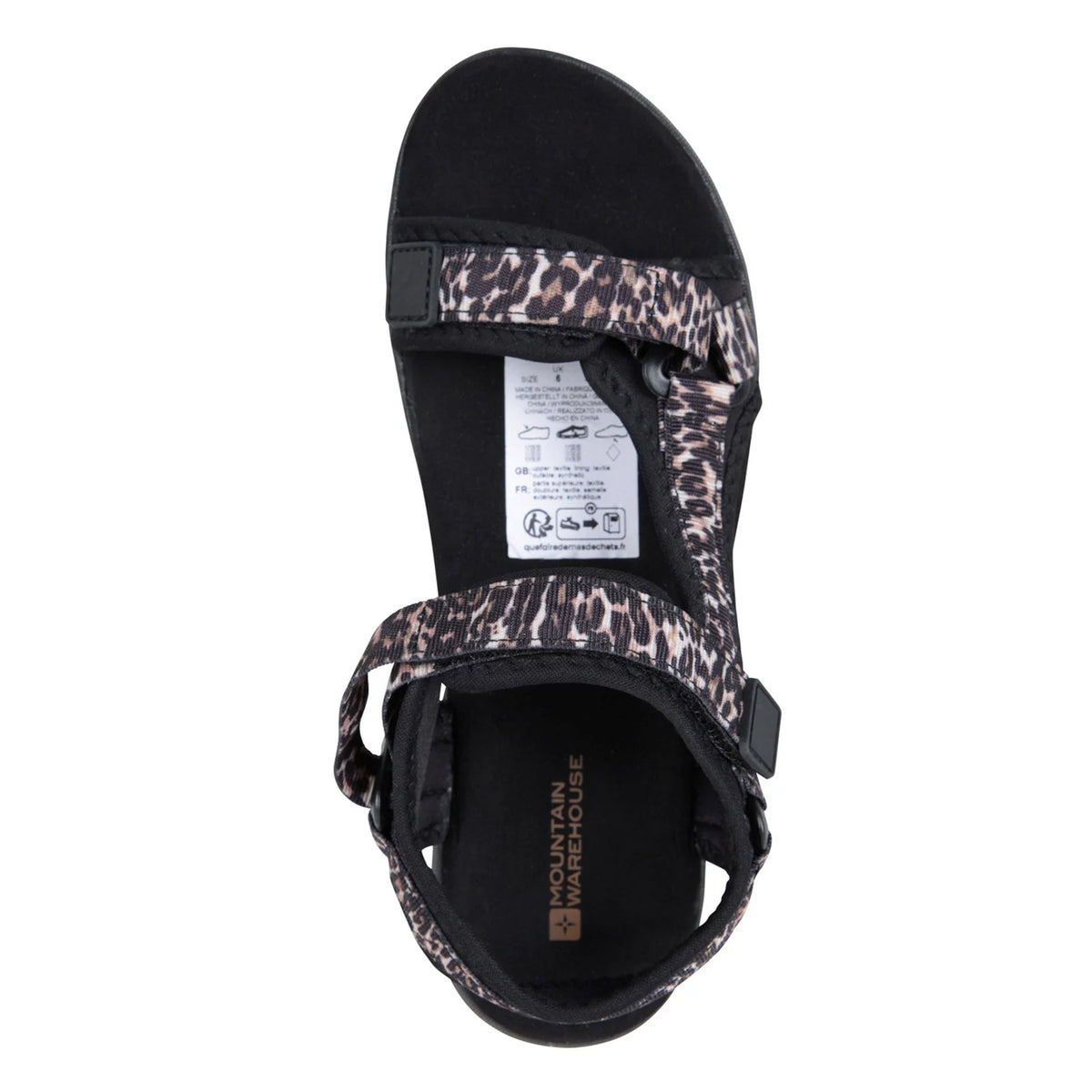 Black - Pack Shot - Mountain Warehouse Womens-Ladies Beachtime Sandals