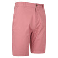 Pink - Close up - Mountain Warehouse Mens Organic Chino Shorts