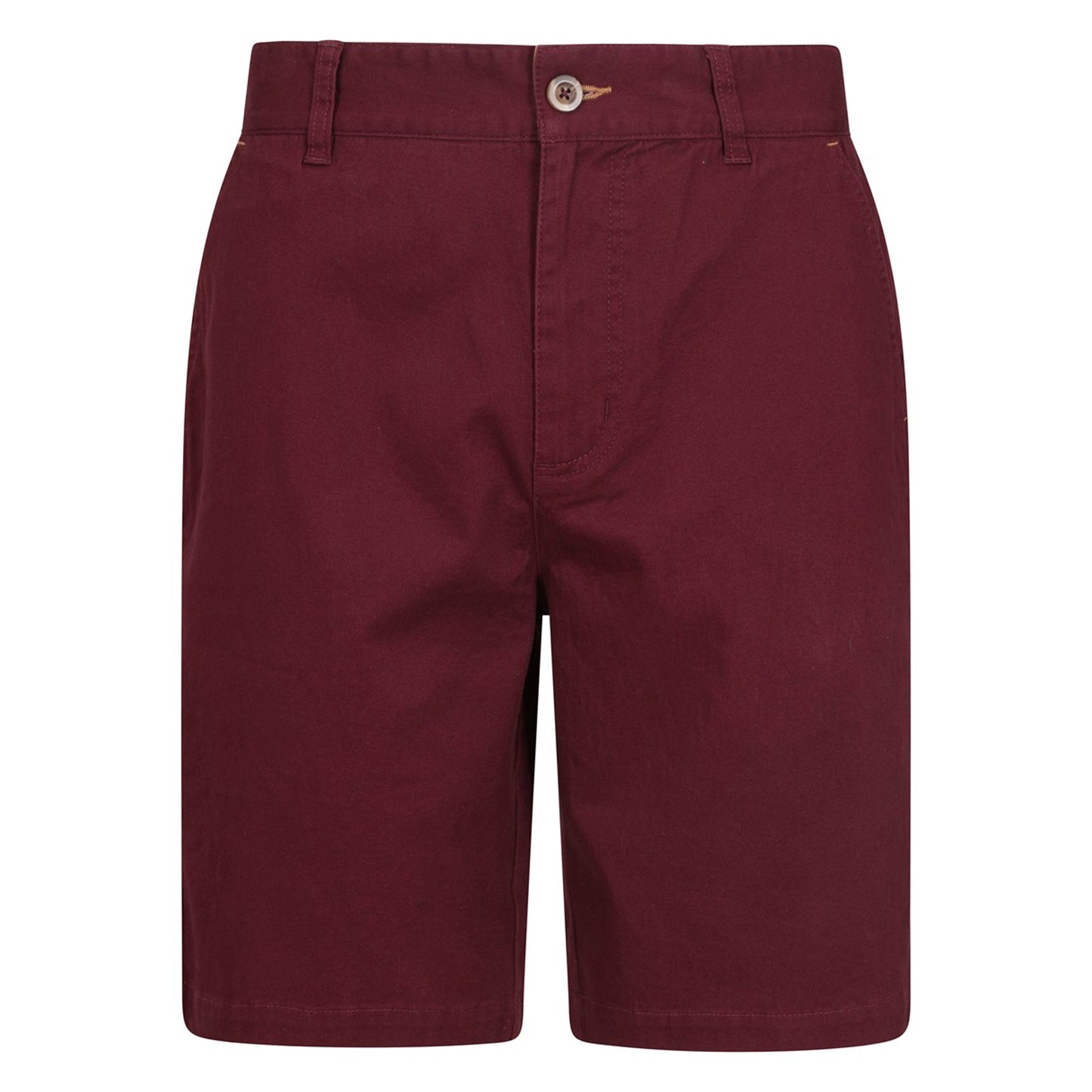 Burgundy - Front - Mountain Warehouse Mens Organic Chino Shorts