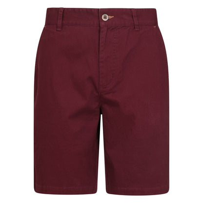Burgundy - Front - Mountain Warehouse Mens Organic Chino Shorts
