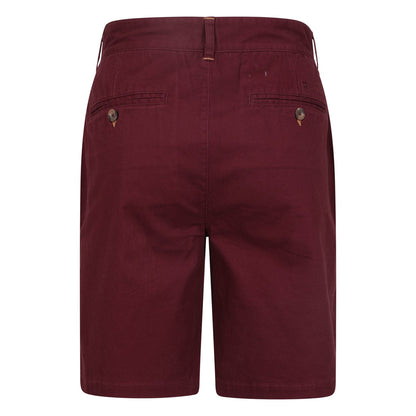 Burgundy - Back - Mountain Warehouse Mens Organic Chino Shorts