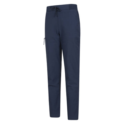Navy - Side - Mountain Warehouse Womens-Ladies Venture Water Resistant Trousers