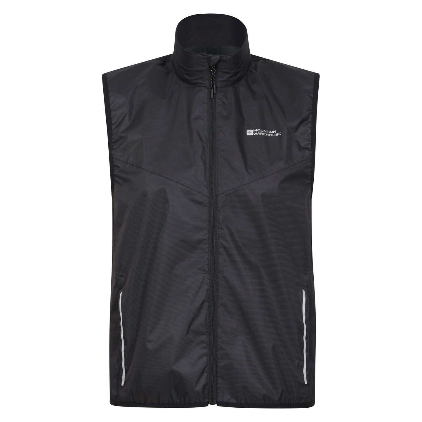 Black - Front - Mountain Warehouse Mens Cadence Waterproof Cycling Gilet