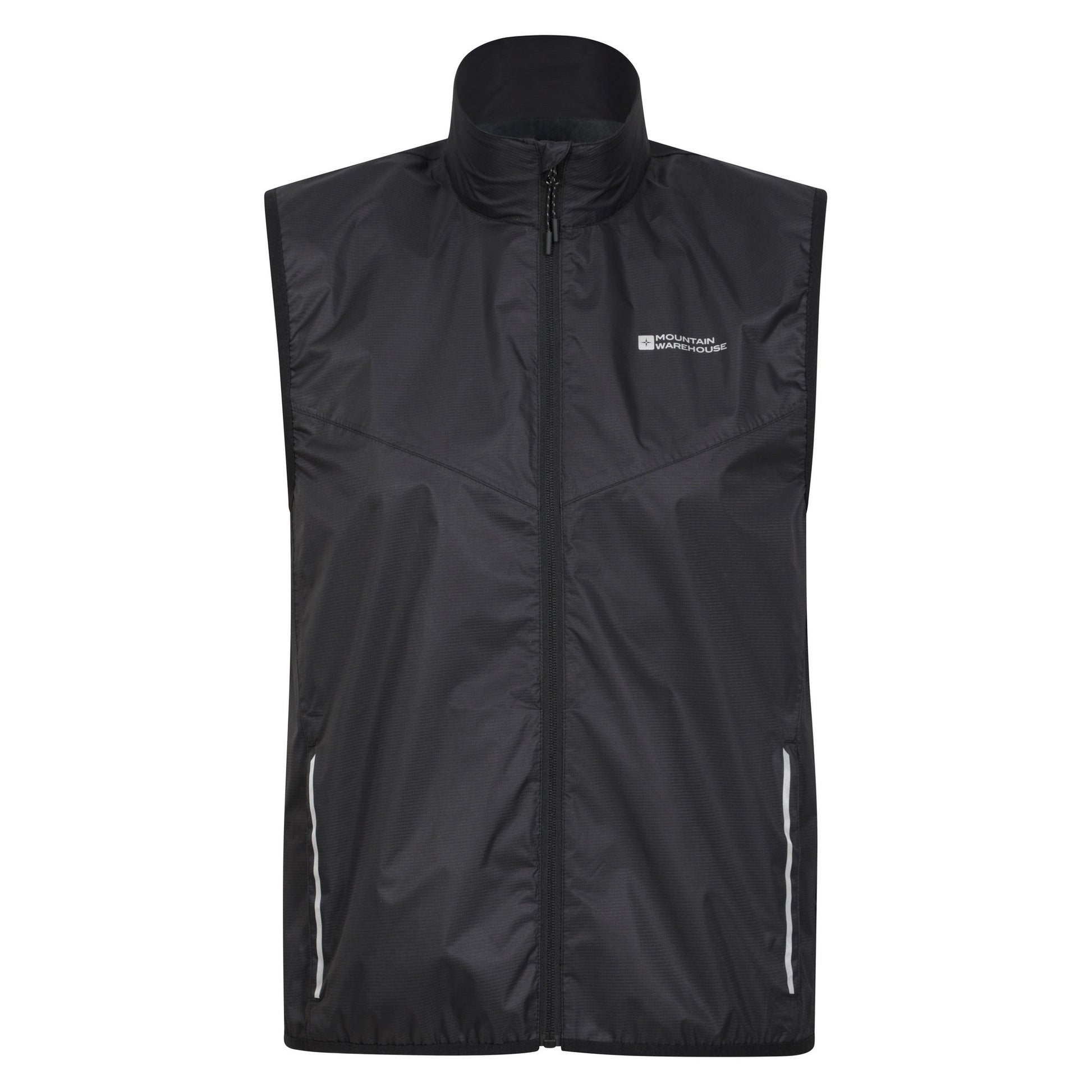 Black - Front - Mountain Warehouse Mens Cadence Waterproof Cycling Gilet