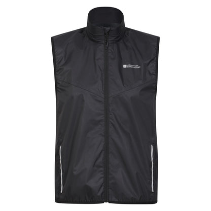 Black - Front - Mountain Warehouse Mens Cadence Waterproof Cycling Gilet
