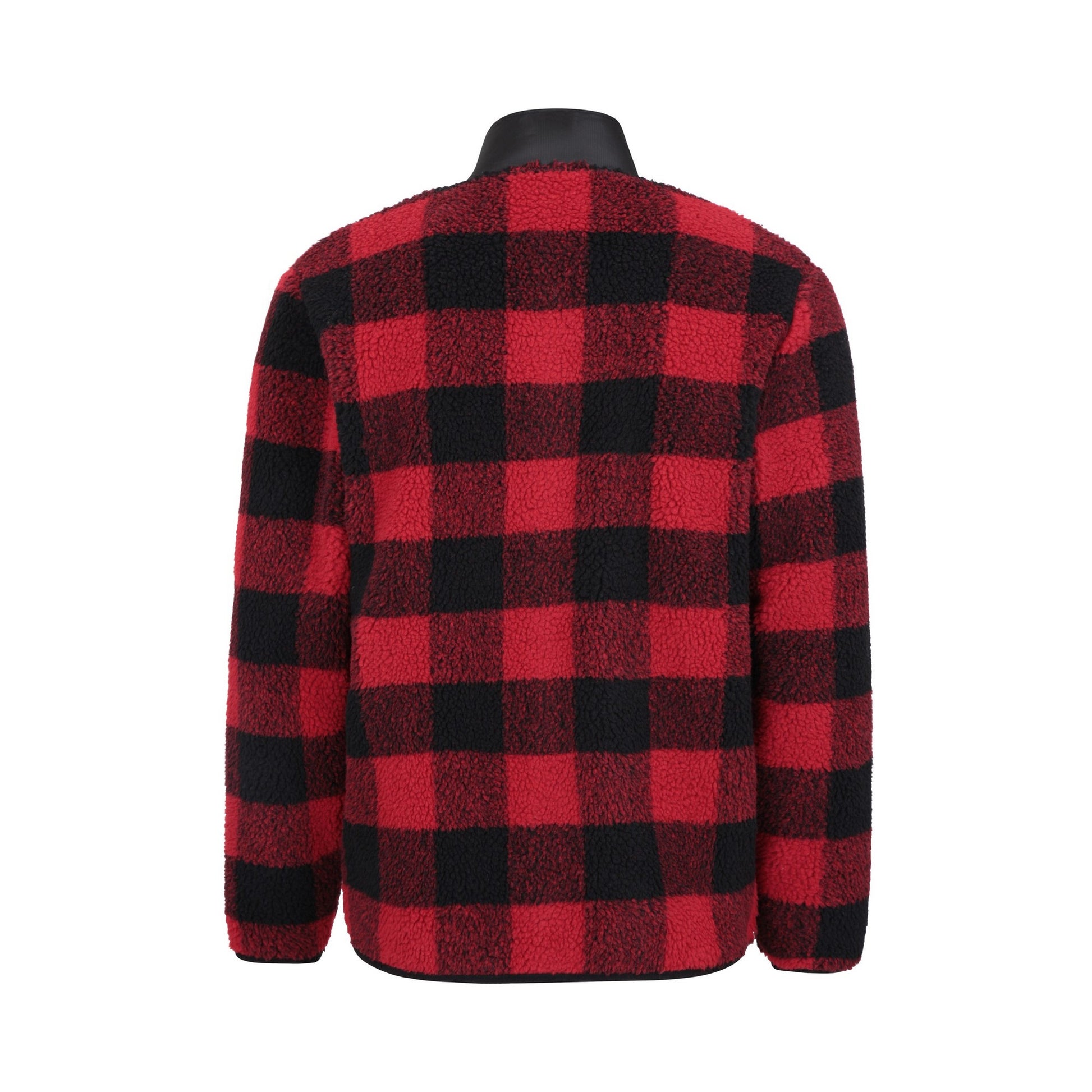 Red - Back - Mountain Warehouse Mens Whitby Borg Fleece Jacket