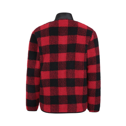 Red - Back - Mountain Warehouse Mens Whitby Borg Fleece Jacket
