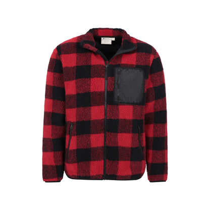 Red - Pack Shot - Mountain Warehouse Mens Whitby Borg Fleece Jacket