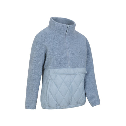 Light Blue - Lifestyle - Mountain Warehouse Womens-Ladies Brook Hybrid Fleece Top