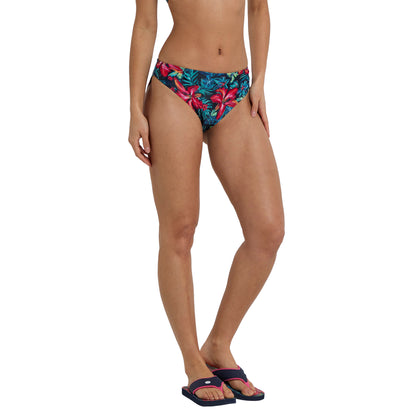 Red - Side - Animal Womens-Ladies Docks Floral Bikini Bottoms