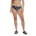 Jet Black - Side - Animal Womens-Ladies Docks Patterned Bikini Bottoms