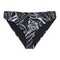 Jet Black - Front - Animal Womens-Ladies Docks Patterned Bikini Bottoms
