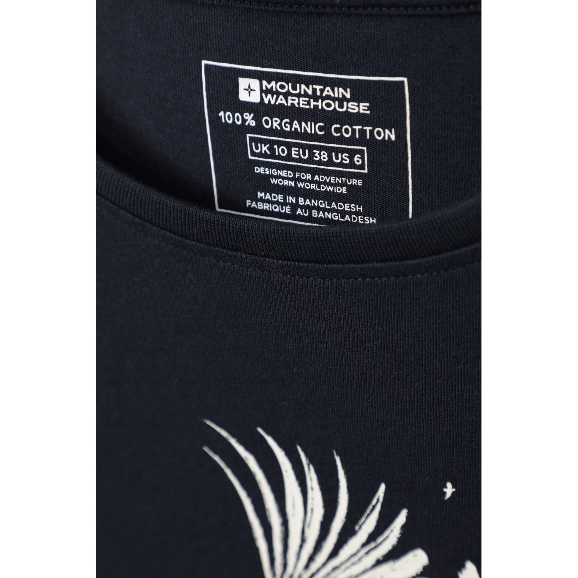 Navy - Pack Shot - Mountain Warehouse Womens-Ladies Cardinal Organic Long-Sleeved T-Shirt