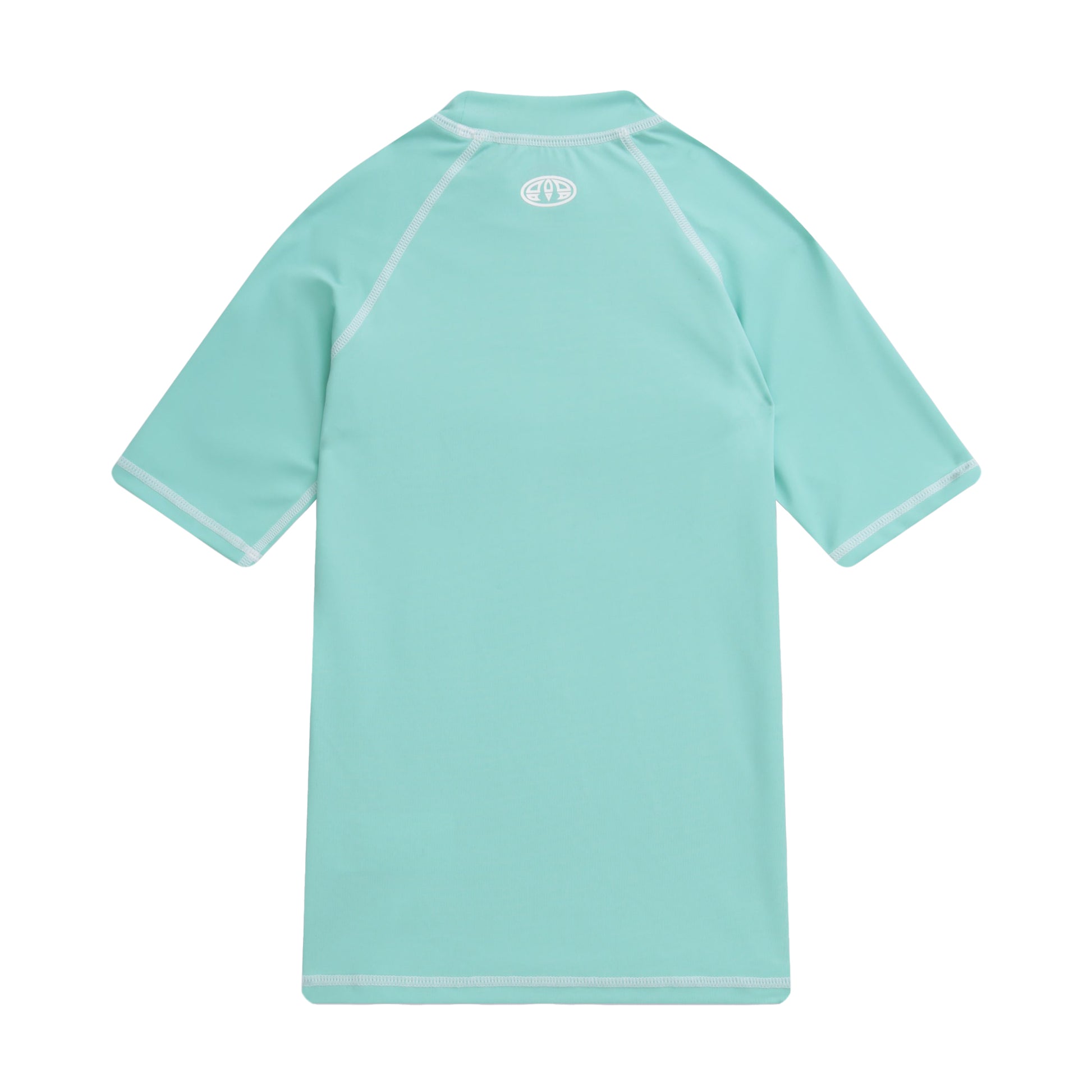 Turquoise - Back - Animal Childrens-Kids Daisy Logo Recycled Rash Guard