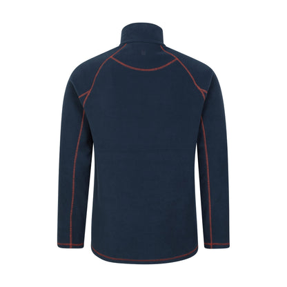 Navy - Back - Mountain Warehouse Mens Ashbourne II Half Zip Fleece Top