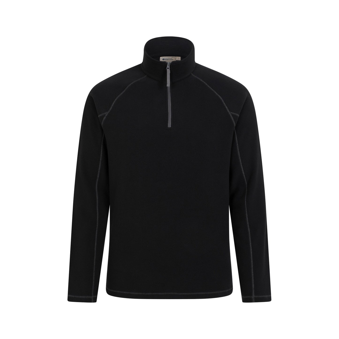 Black - Front - Mountain Warehouse Mens Ashbourne II Half Zip Fleece Top
