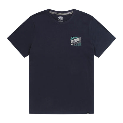 Navy - Front - Animal Mens Jacob Organic T-Shirt