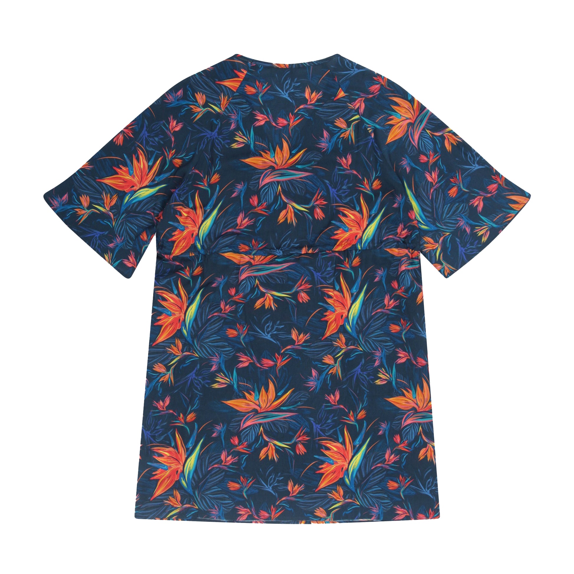Orange - Back - Animal Womens-Ladies Jasmine Tie Dye Dress
