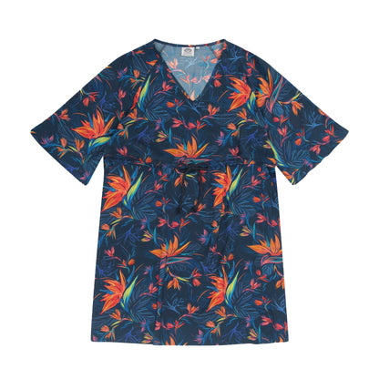 Orange - Front - Animal Womens-Ladies Jasmine Tie Dye Dress