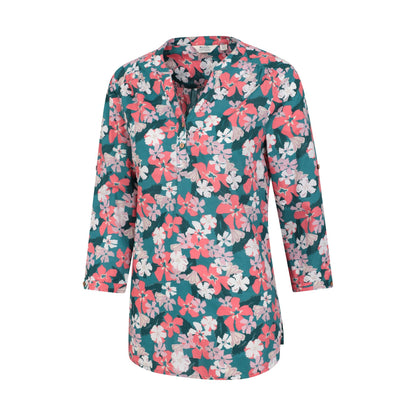 Mixed - Side - Mountain Warehouse Womens-Ladies Petra Floral 3-4 Sleeve Shirt