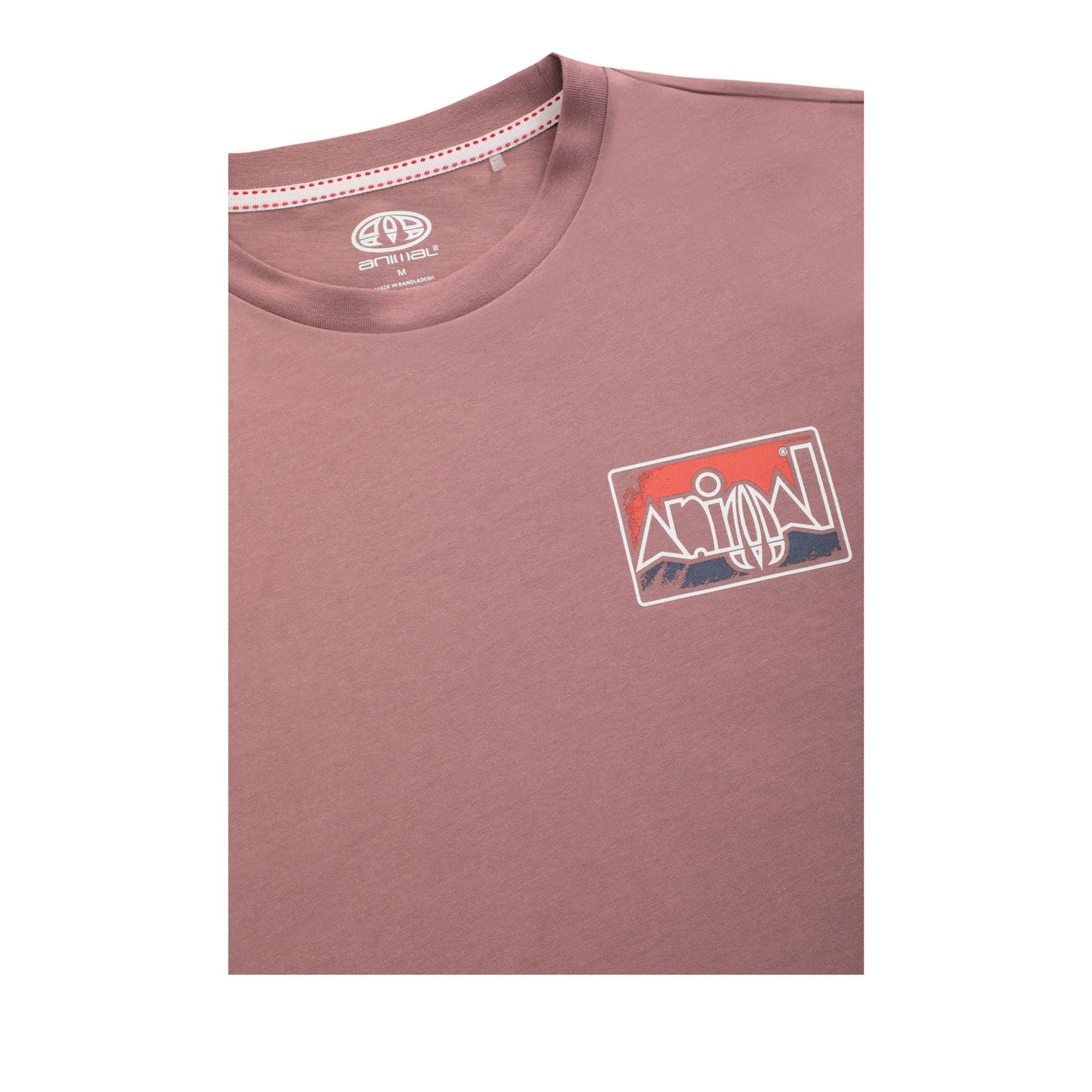 Purple - Side - Animal Mens Tommy Back Print Organic Long-Sleeved T-Shirt