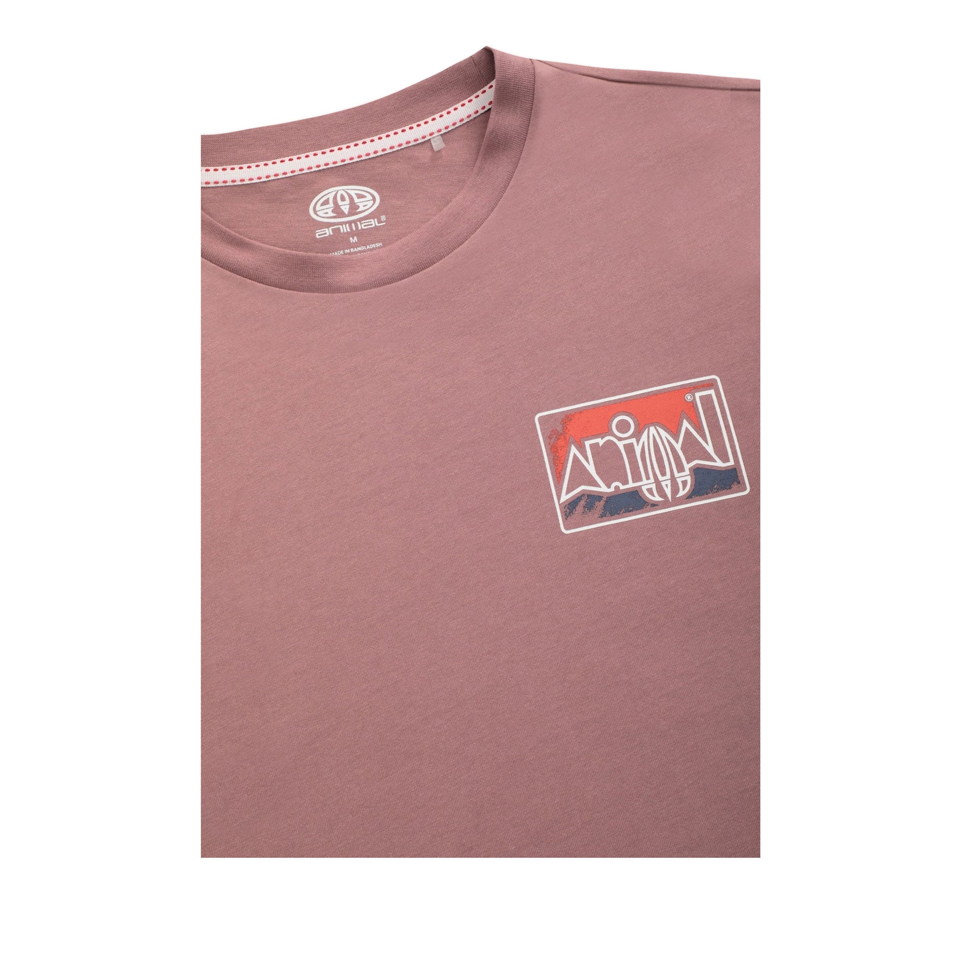 Purple - Side - Animal Mens Tommy Back Print Organic Long-Sleeved T-Shirt