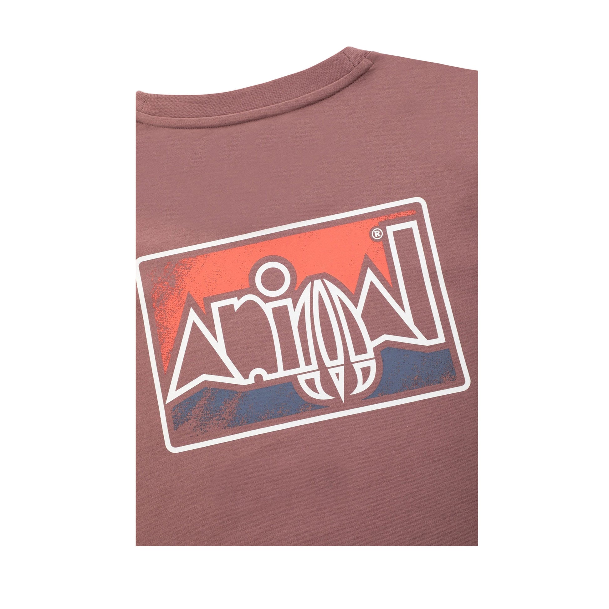 Purple - Lifestyle - Animal Mens Tommy Back Print Organic Long-Sleeved T-Shirt