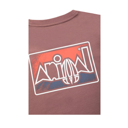 Purple - Lifestyle - Animal Mens Tommy Back Print Organic Long-Sleeved T-Shirt