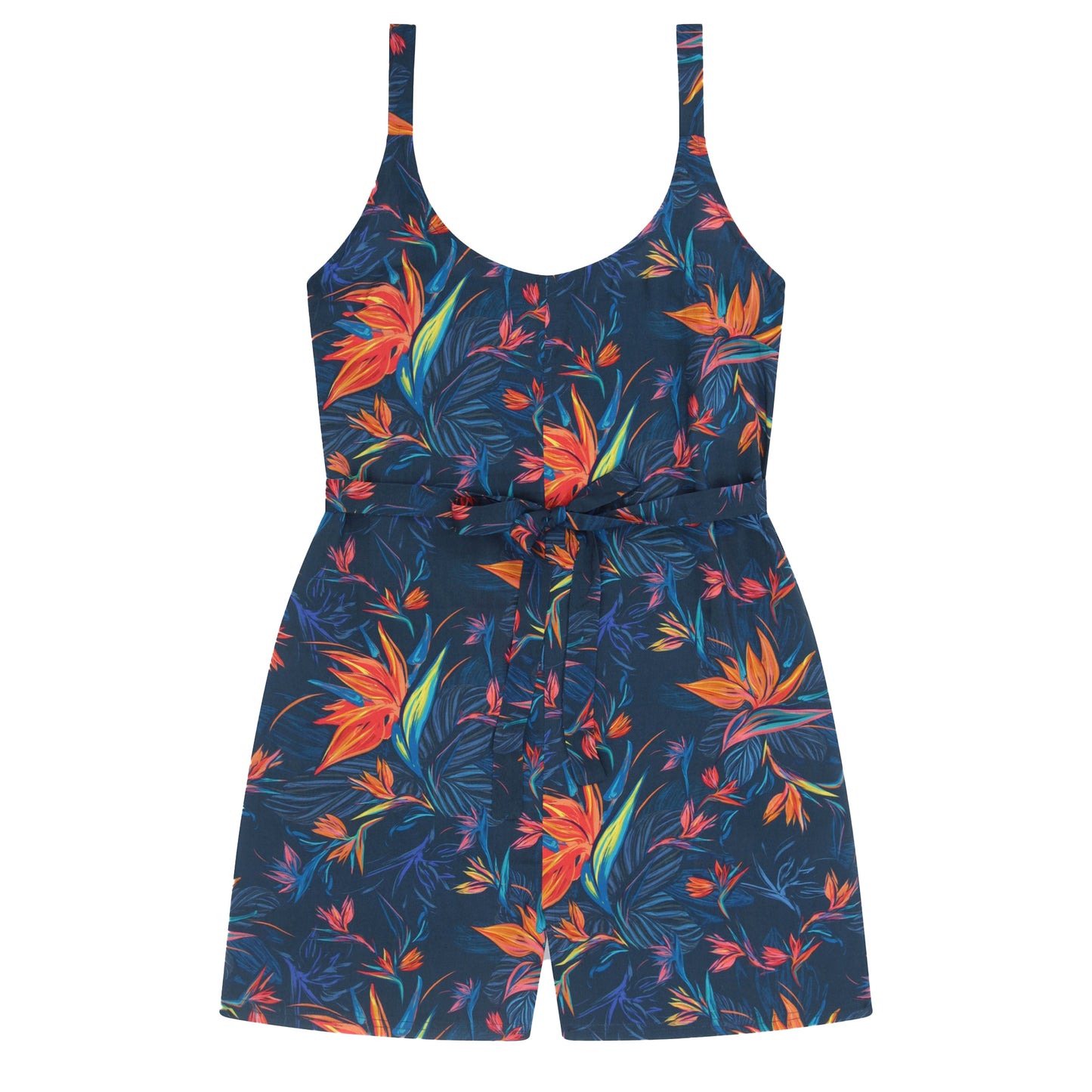Orange - Front - Animal Womens-Ladies Flora Playsuit
