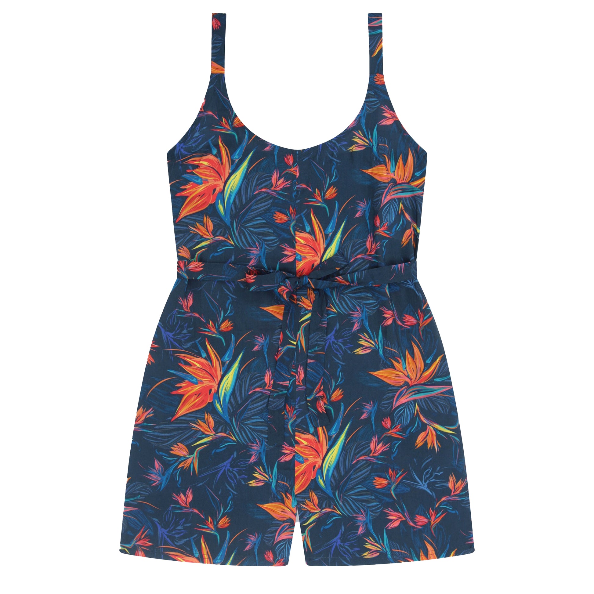 Orange - Front - Animal Womens-Ladies Flora Playsuit
