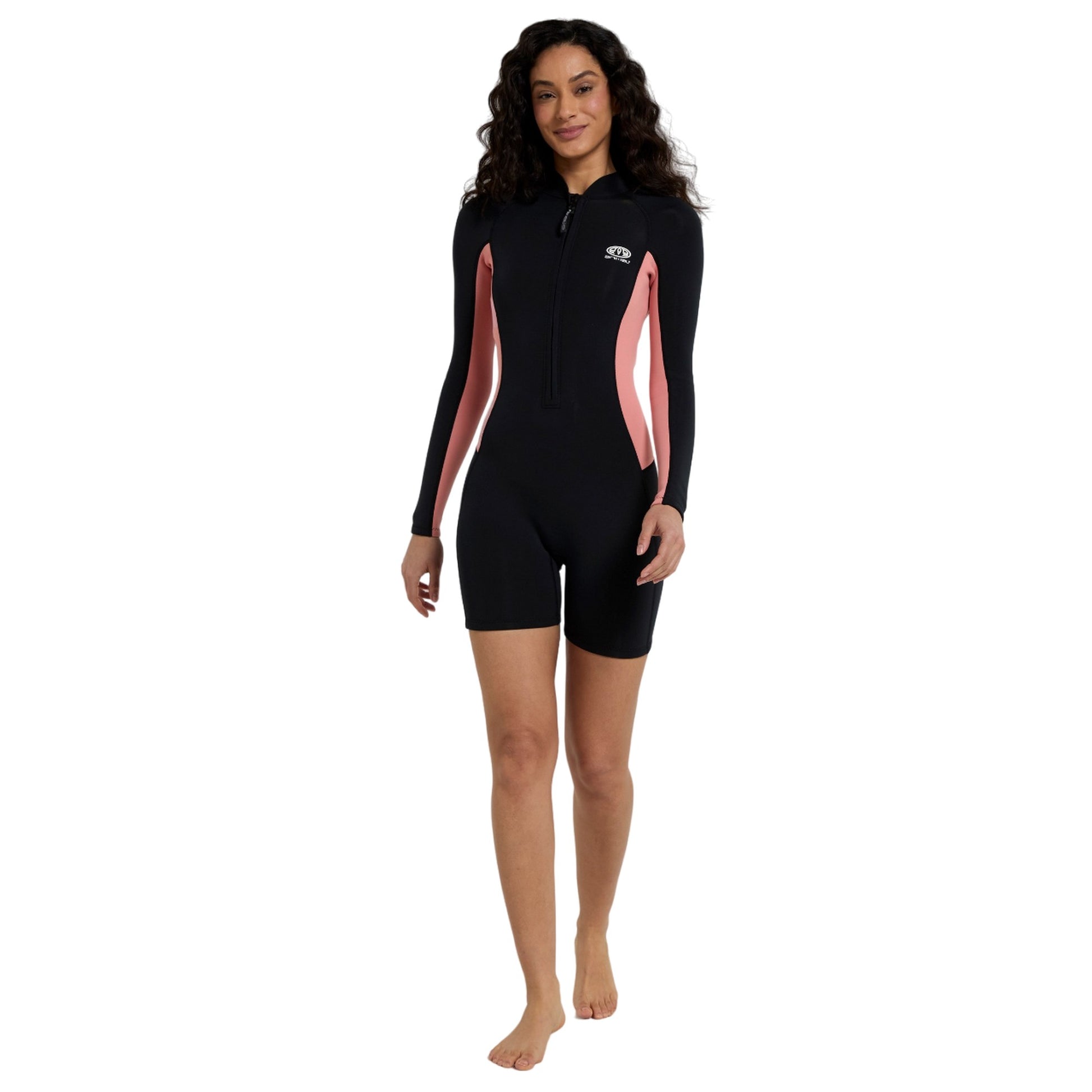 Jet Black - Pack Shot - Mountain Warehouse Womens-Ladies Soleil Short Wetsuit