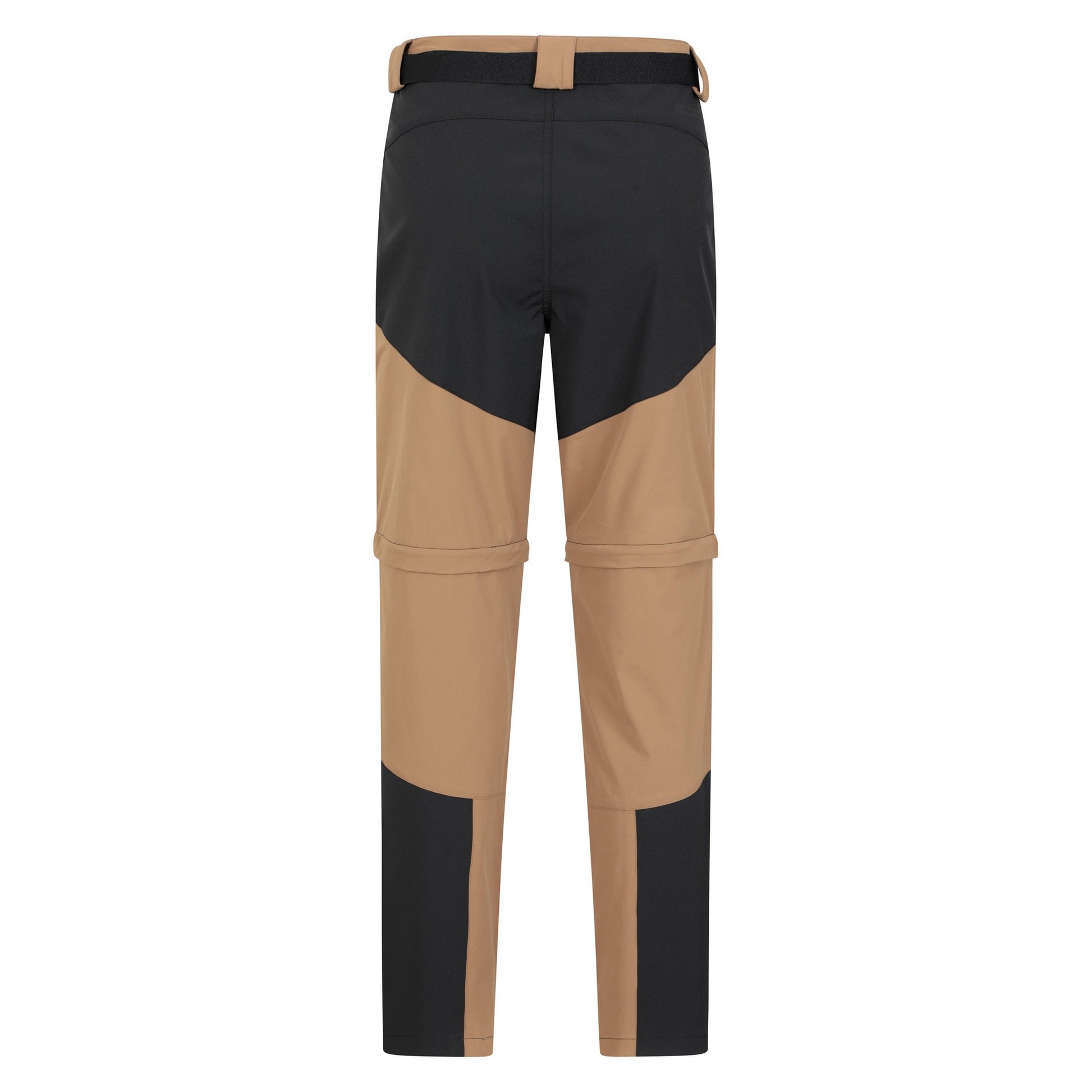 Tan - Back - Mountain Warehouse Mens Forest Zip-Off Hiking Trousers