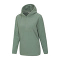 Khaki Green - Side - Mountain Warehouse Womens-Ladies Corrie Hooded Half Zip Fleece Top