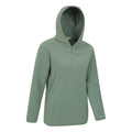 Khaki Green - Lifestyle - Mountain Warehouse Womens-Ladies Corrie Hooded Half Zip Fleece Top