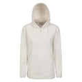 Cream - Front - Mountain Warehouse Womens-Ladies Corrie Hooded Half Zip Fleece Top