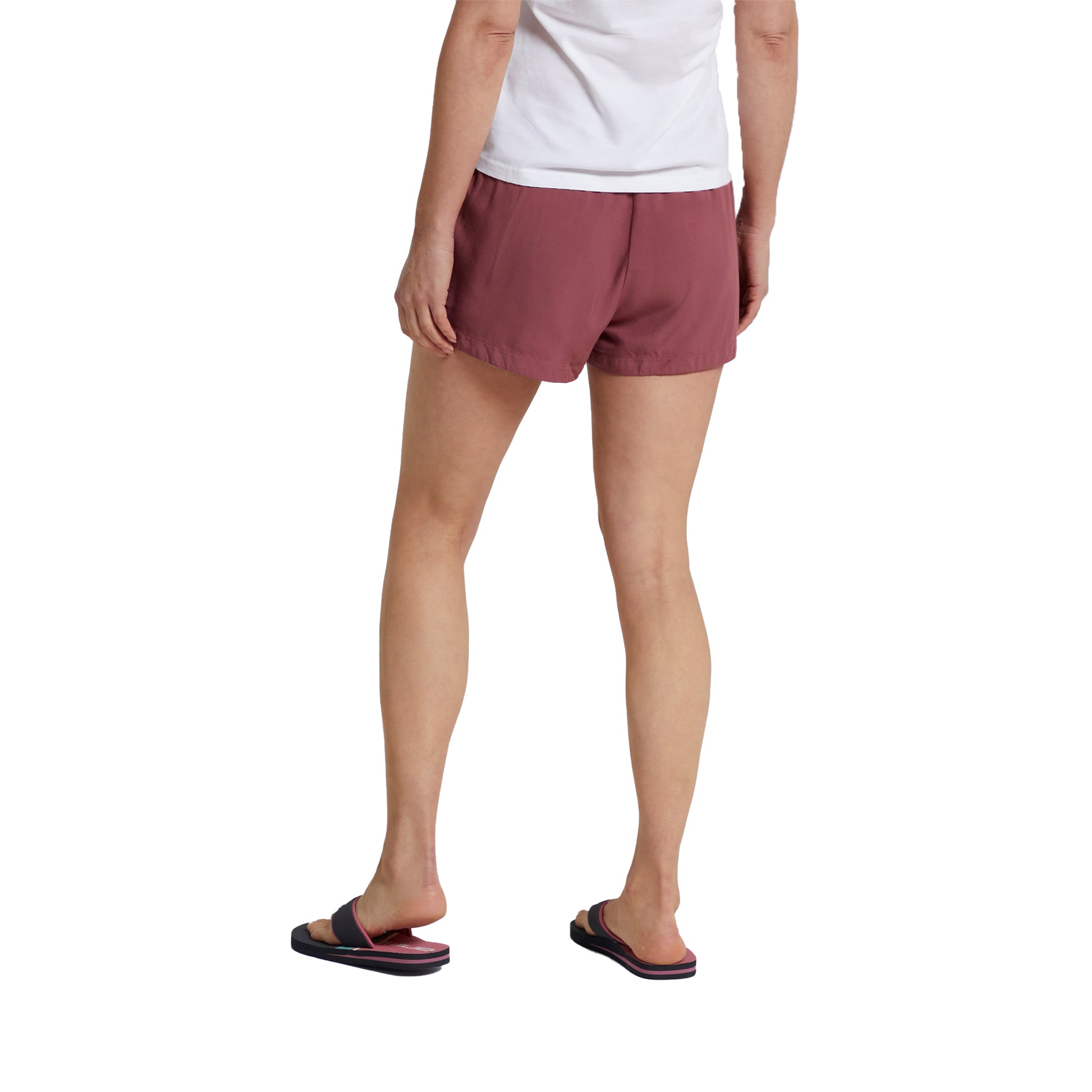Burgundy - Back - Animal Womens-Ladies Sand Dune Recycled Shorts