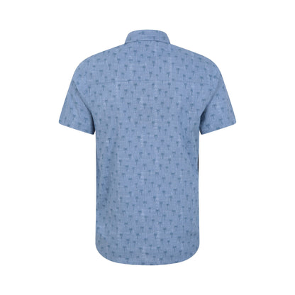 Blue - Back - Mountain Warehouse Mens Preston Illustration Palm Tree Shirt